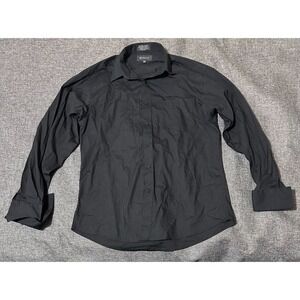 Marquis Men's 16/16 1/2 36-37 Solid Black Long Sleeve Shirt